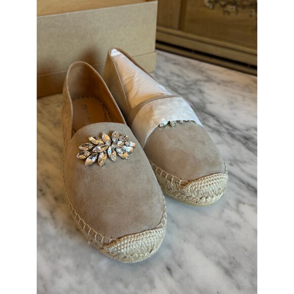 Miu Miu NWB Beige Crystal-Embellished Espadrilles - Picture 2 of 7
